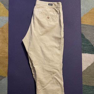 Patagonia Mens Pants Khaki Tan 34x30 100% Organic Cotton Chino Flat Front